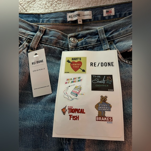 ReDone Originals Relaxed Crop, one of a kind! - Picture 3 of 8